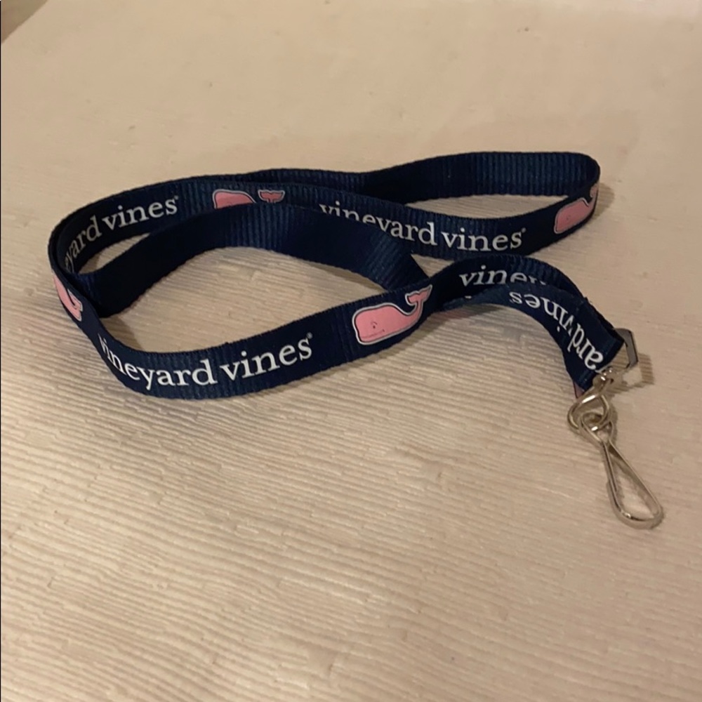 Vineyard Vines Pink Whale Logo Lanyard